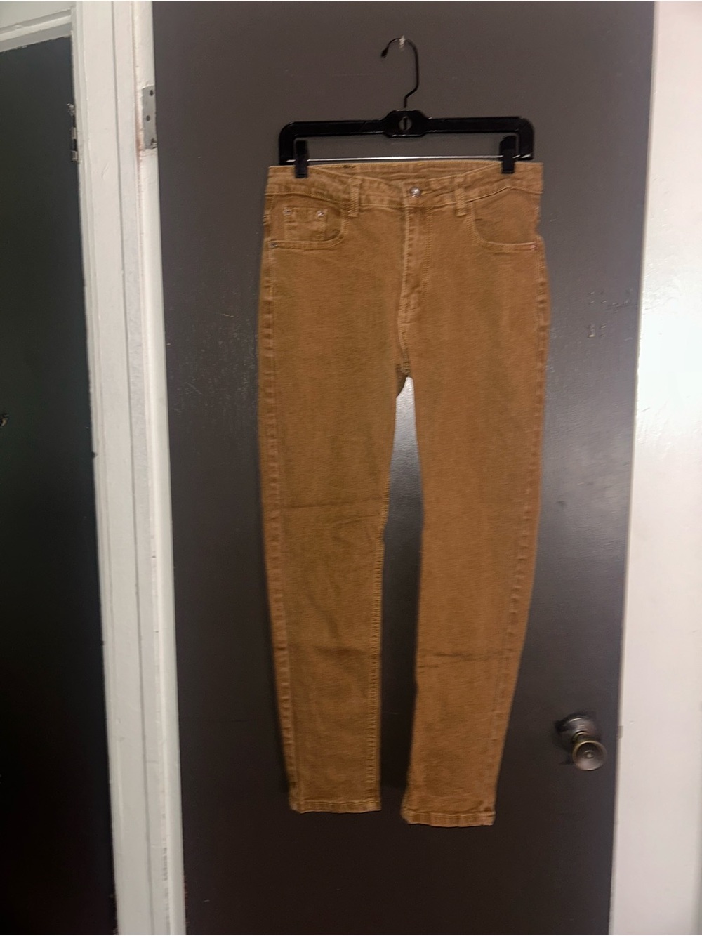 Slim Tan Corduroy Skinny Jeans